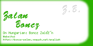 zalan boncz business card